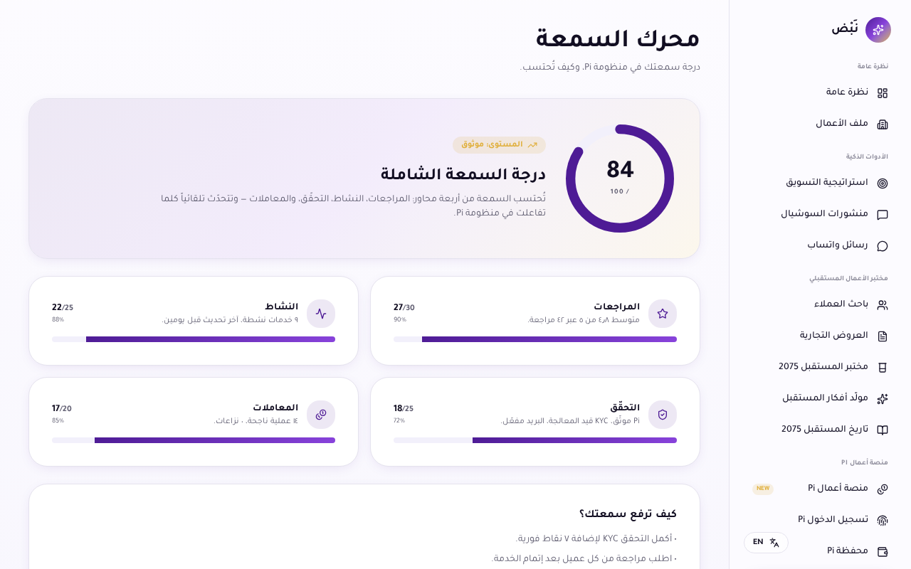 محرك السمعة